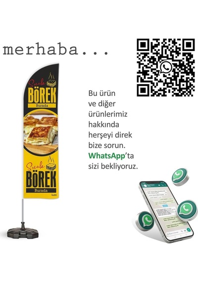 Börek Temalı Yelken Bayrak V2