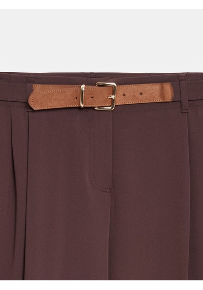 DİLVİN 72715 Kemerli Pileli Pantolon-kahve