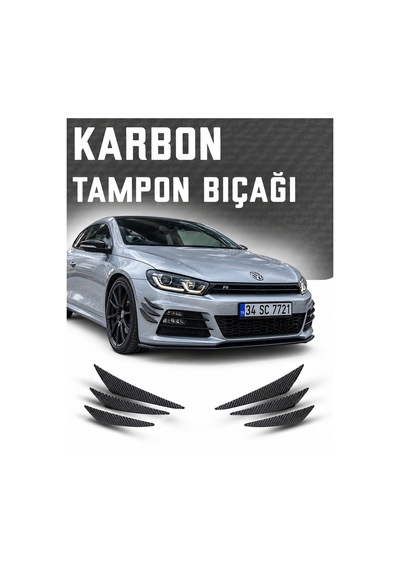 Volkswagen Scirocco Tampon Bıçağı Karbon 6'lı Kanatlı