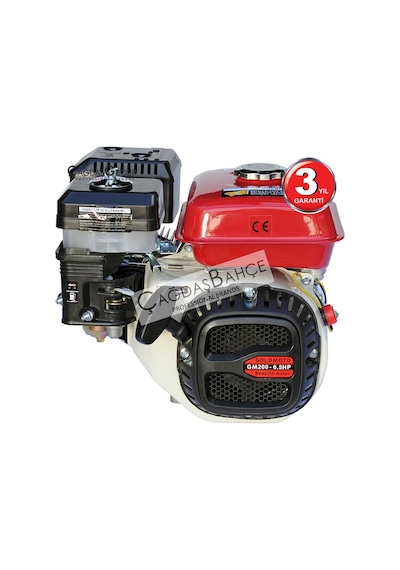 Goldmoto Gm200K19 Benzinli Motor 6.5 Hp İpli Krank Mili Kamalı 19