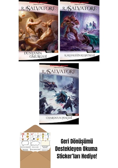 Dünyanın Omurgası Drizzt Efsanesi 12. Kitap + Karanlığın Kuşatması Drizzt Efsanesi 9. Kitap + Charon Un Pençesi Drizzt Efsanesi 22. Kitap