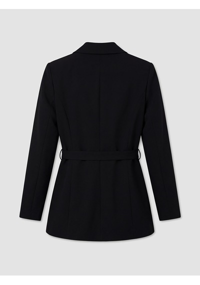 Lcw Modest Siyah Beli Kemerli Kadın Blazer Ceket