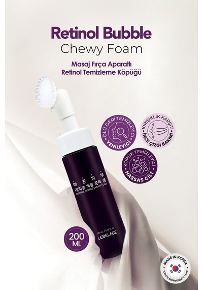 Lebelage Temizleme Aparatlı Retinol Temizleme Köpüğü Lebelage Retinol Bubble Chewy Foam