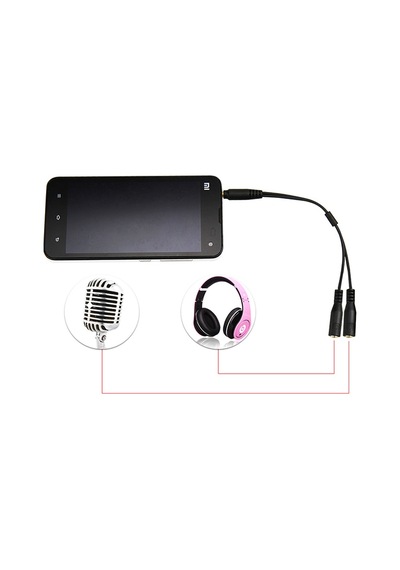 Jjc Cep Telefonu & Tablet için Mikrofon Adaptörü 3.5 MM Trss E/d