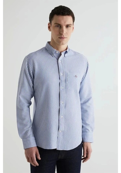 Gant Erkek Mavi Regular Fit Klasik Yaka Çizgili Gömlek-14901
