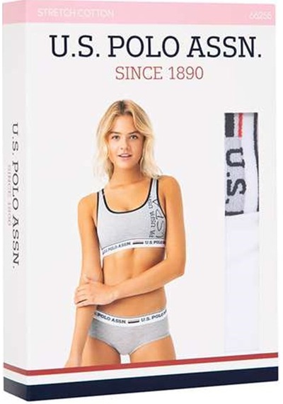 U.S. Polo Assn. U.s Polo Assn. 66255 Kadın Büstiyer Şort Takım-grimelanj Gri