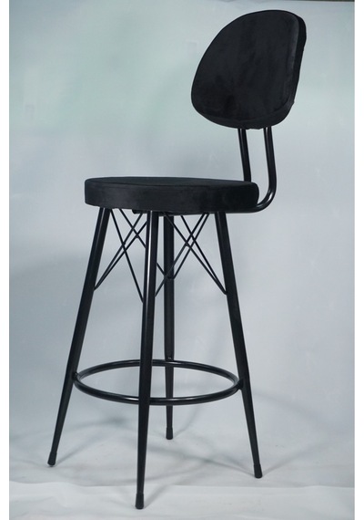 Has Bar Sandalyesi - 65 Cm Siyah Kumaş 90-100 Cm Arası Ada & Masalara Uygundur