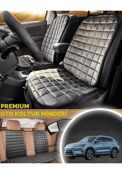 Byd Seol U Koltuk Minderi Ortopedik Cepli Araç Ve Kılıf Seti Tam Uyumlu, Antrasit Renk, Konforlu Tasarım