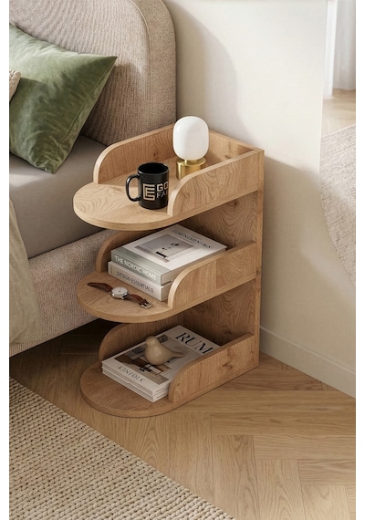 Reyo Falez Komodin Modern Ahşap 3 Katlı Raflı Yan Sehpa Çok Amaçlı Organizer Kitaplık Naturel Natural Reyo Falez Komodin Modern Ahşap 3 Katlı Raflı Yan Sehpa Çok Amaçlı Organizer Kitaplık Naturel Natural