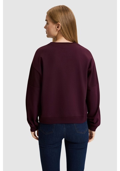 U.S. Polo Assn. Kadın Bordo Bisiklet Yaka Sweatshirt 50329004-vr180 Dark Plum