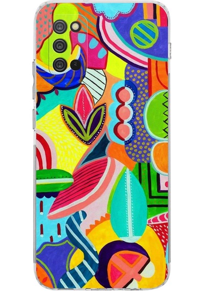 Samsung Galaxy A02s İle Uyumlu Retro Color 6 Kamera Korumalı Şeffaf Kılıf Şeffaf