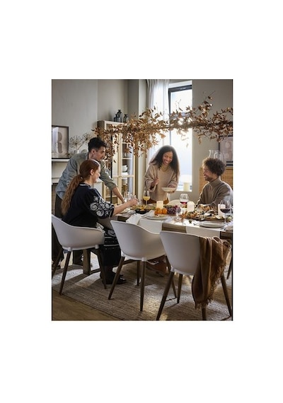 Ikea Helgeö Masa İçin Dekorasyon Çubuğu, Siyah, 115/235x116 Cm