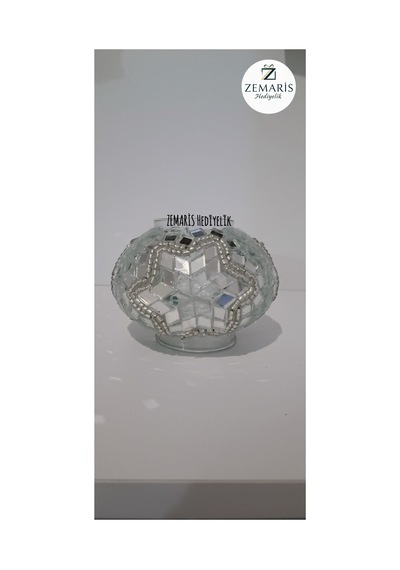 El Yapımı Otantik Mozaik Avize Aplik Lambader Cam 12 Cm Beyaz - 806844425 Beyaz