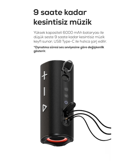Obli 6 Bluetooth Hoparlör 50w Rms, Işıklı, 6000 Mah, Tws, Ipx4, Bt 5.3 X6706