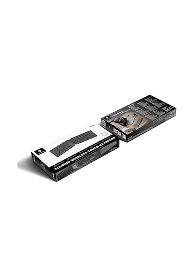 Lenyes Wk109 Sessiz Tuş Tasarımlı Touch Padli Katlanabilir Bluetoothlu Kablosuz Klavye Siyah