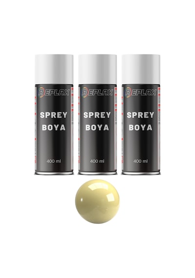 3 Adet Ral 1015 Fil Dişi Beji Sprey Boya 400 Ml.