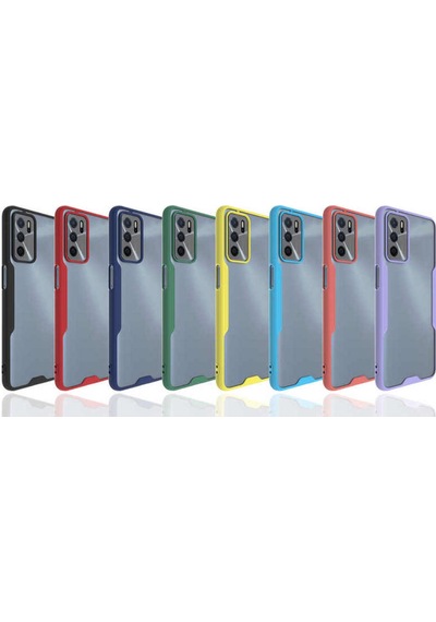 Oppo A16 ile Uyumlu Kapak Colorful Kamera Korumalı Silikon Kılıf