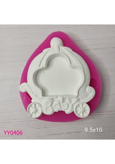 Yy0406 Baby Yazılı Balkabağı Çerçeve Silikon Kalıp