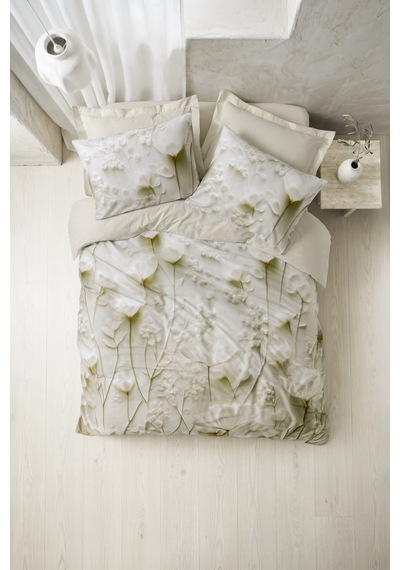 Cotton Box 3d Flower %100 Pamuk Saten - Velin Krem