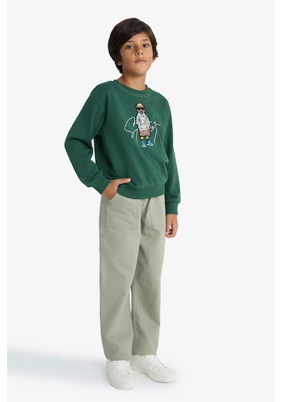 Defacto Erkek Çocuk Loose Fit Standart Paça Gabardin Pantolon F2478a825aukh400 Haki