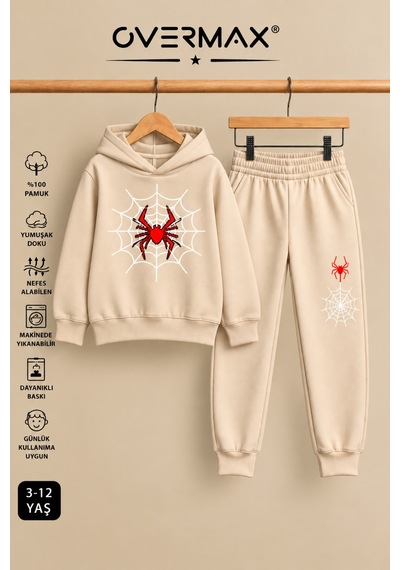 Overmax Örümcek Ağ Baskılı Kapüşonlu Sweatshirt & Eşofman Altı Takım 3-12 Yaş Bej-bej - 921046944 Bej-bej Overmax Örümcek Ağ Baskılı Kapüşonlu Sweatshirt & Eşofman Altı Takım 3-12 Yaş Bej-bej - 921046944 Bej-bej