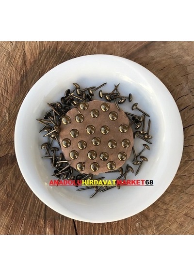 6 MM Çapı Antik Kabara Raptiye Koltuk Çivisi Eskitme Renk 50Adet