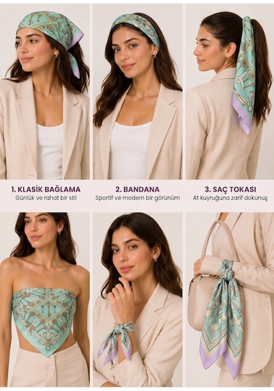 Sisley Flora Bandana/fular -2015-47 47 Mint