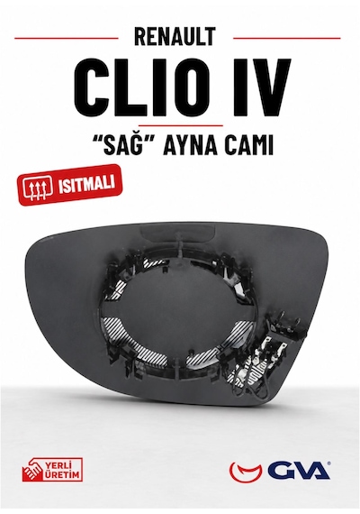 Renault Clio 4-IV Sol Ayna Camı Isıtmalı 963669996r