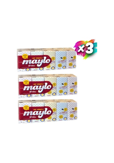 Maylo Cep Mendili 10'lu Paket X3 Adet