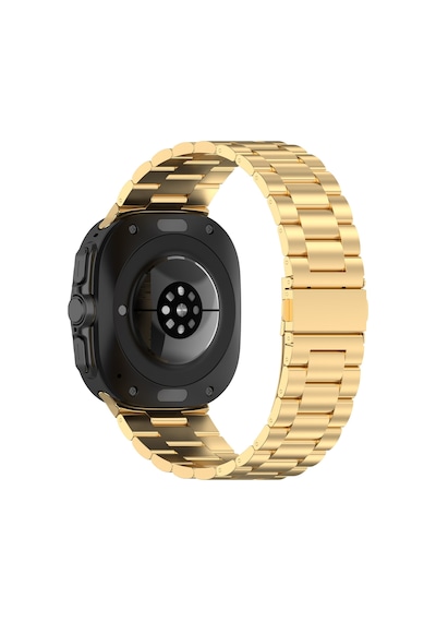 Samsung Uyumlu Galaxy Watch 7 Ultra 47mm Pim Ayarlanabilir Çelik Kordon Altın Dore