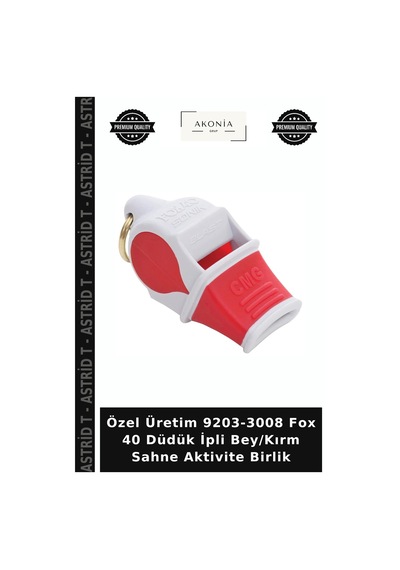 Özel Üretim 9203-3008 Fox 40 Düdük İpli Bey/kırm Sahne Aktivite Birlik