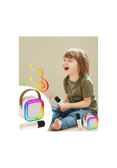 Mini Kablosuz Bluetooth Karaoke Hoparlör Kareoke Makinesi Çocuklar İçin Evde Karaoke Seti Pemb