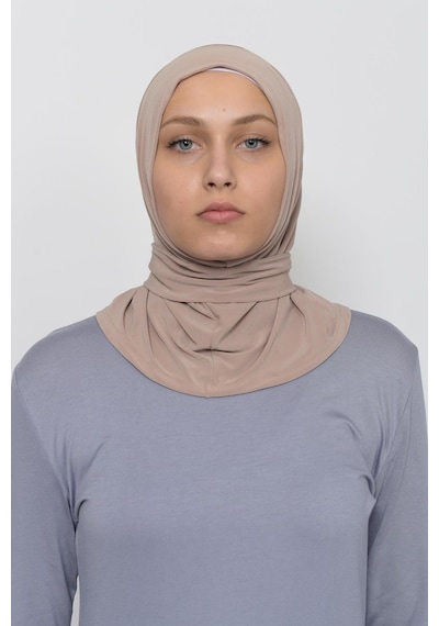 Altobeh Çıtçıtlı Hazır Eşarp Hijap Koyu Bej Altobeh Çıtçıtlı Hazır Eşarp Hijap Koyu Bej