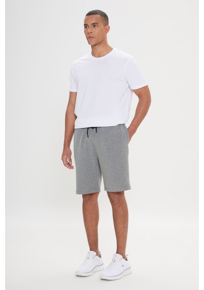 AC&Co / Altınyıldız Classics Erkek Grı Melanj Standart Fit Günlük Rahat Spor Örme Şort GRI MELANJ