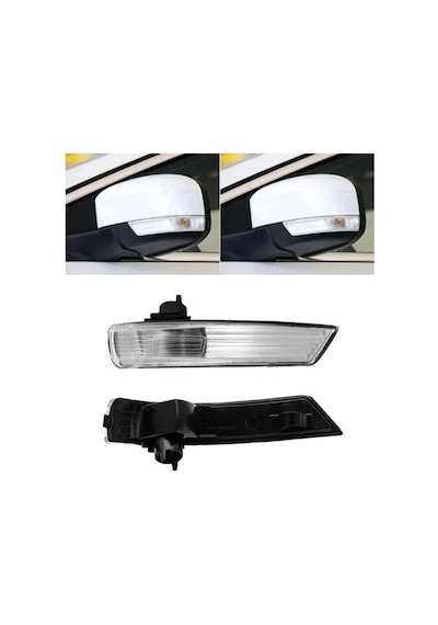 Ford Focus Uyumlu Ayna Sinyali Beyaz Zemin Sağ-sol 2 Adet 2008-2018