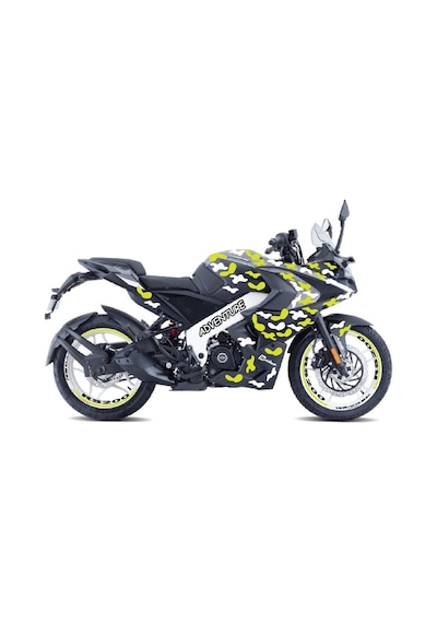 Bajaj Rs200 Neon Sarı Kamuflaj Parça Sticker Etiket Modeli