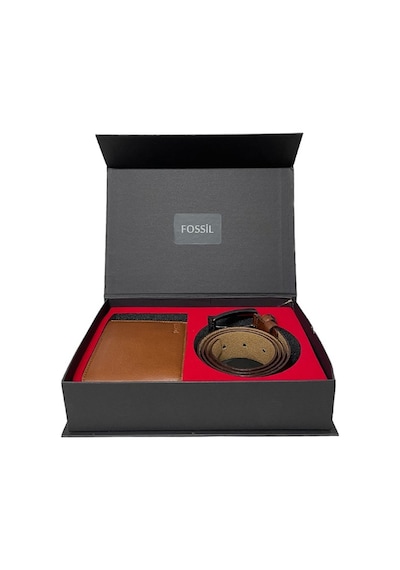 Fossil Napa Cüzdan 1826 & 3,5 Cm Hakiki Deri Kemer Seti 130 Cm Taba