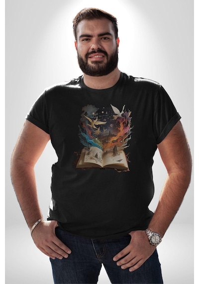 Hikaye Roman Kitabı Gerçekleşti Unisex Unisex Siyah Organik Baskılı T-shirt Penye Yüksek Kalite Siyah Hikaye Roman Kitabı Gerçekleşti Unisex Unisex Siyah Organik Baskılı T-shirt Penye Yüksek Kalite Siyah