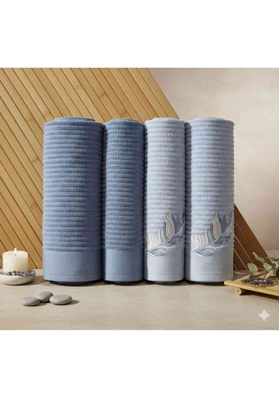 Feather Koyu Mavi-mavi Best Set Hamam Takımı