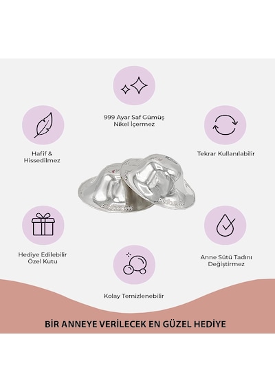 Koruyucu Gümüş Göğüs Ucu Kapakları, 999 Ayar Parlatılmış Gümüş Göğüs Ucu Koruma Kapakları, Gümüş Meme Kapağı, Göğüs Ucu Koruyucular X-large