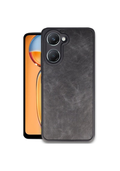 Vivo Y18 Kılıf Aras Deri Kapak - Siyah -