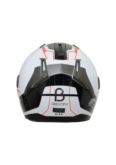 Beon B700 B-Shock Çene Açılır Vizörlü Kask Beyaz - Kırmızı