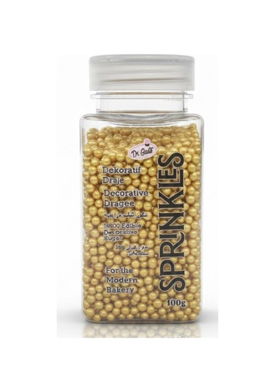 Altın Boncuk Şeker 2 Mm 100 G Pasta, Cupcake Ve Tatlı Süsleme Boncuğu