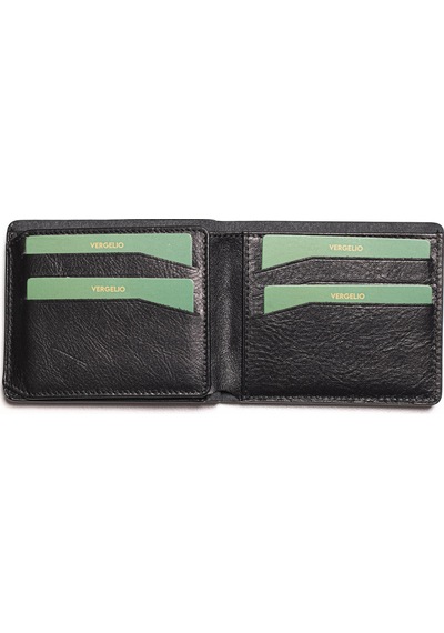 Black Cüzdan & Kartlık Erkek 1701 Vergelio Purse Matte Crystal Wallet Card Holder Siyah