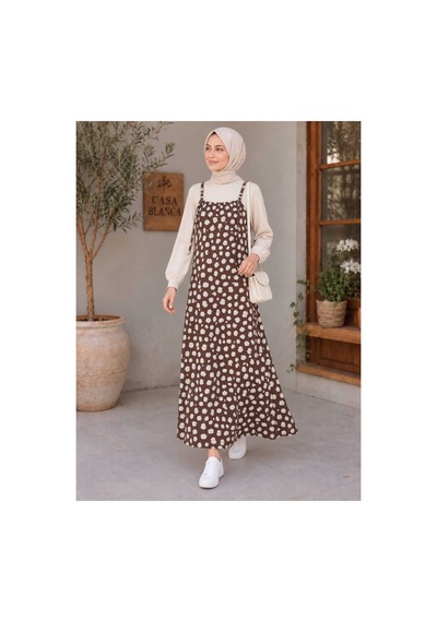 By Elmoda Kadın Kahverengi Dijital Baskılı Ayarlanabilir İp Askılı Jile Elbise Kahverengi Kahverengi By Elmoda Kadın Kahverengi Dijital Baskılı Ayarlanabilir İp Askılı Jile Elbise Kahverengi Kahverengi
