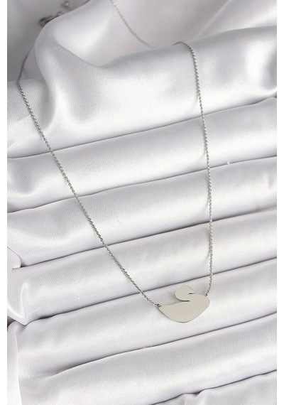 316l Çelik Gümüş Renk Zincir Kuğu Model Kadın Kolye - Lisinya Çok Renkli