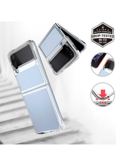 Galaxy Z Flip 4 Kilif Zore Vonn Seffaf Sert Silikon Kilif 559771673