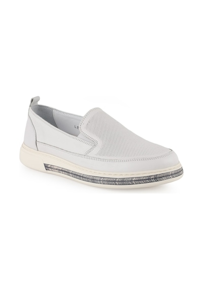 Libero Lz5902 Kadın Hakiki Deri Slip-on Ayakkabı - Eva Tabanlı Günlük Konfor Modeli Beyaz