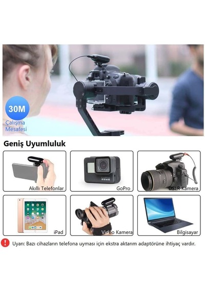 Lensgo 318C Siyah Kablosuz Tekli Yaka Mikrofonu Seti