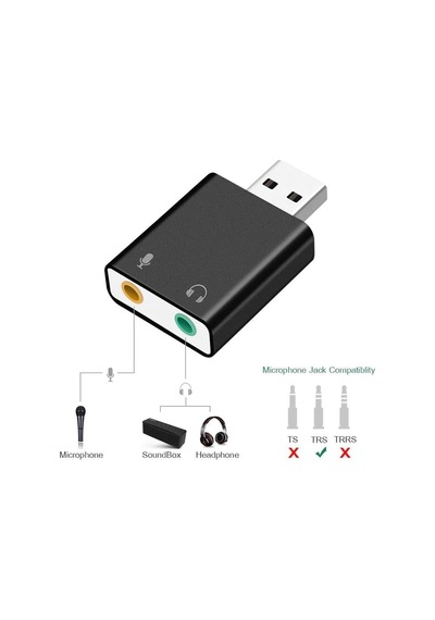 Lexroo Usb 7.1 Ses Kartı Sound Card Usb Mikrofon Kulaklık Çevirici